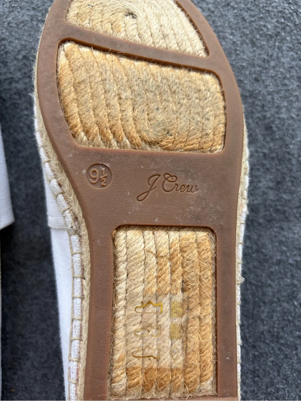 J. Crew Two-Tone Espadrille Flats Slip On Canvas Beach Resort Vacation Summer